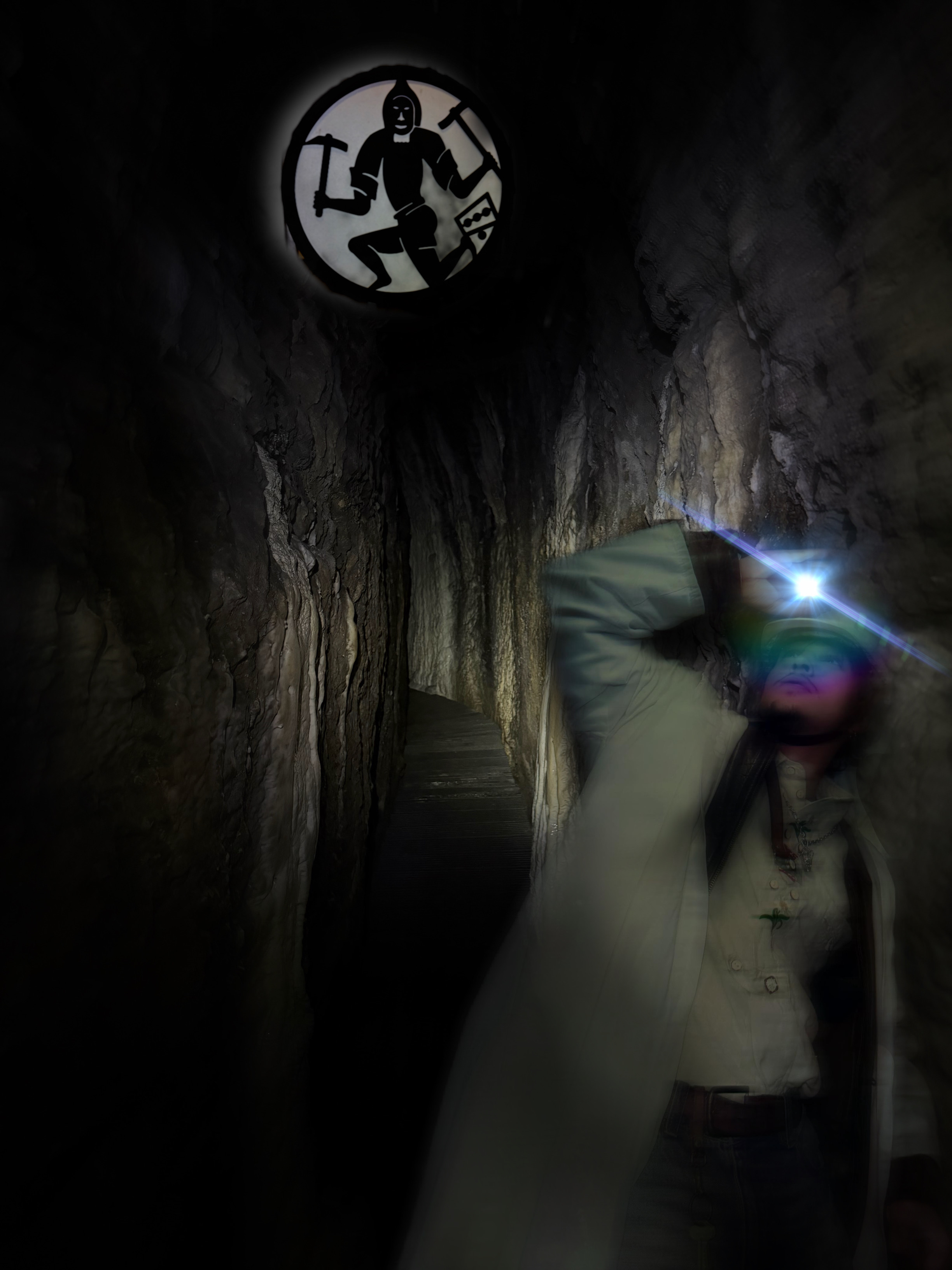 Edited photograph from the Kutná Hora mines